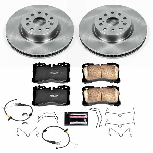 PowerStop OE Stock Replacement Low-Dust Ceramic Brake Pad and Rotor Kit