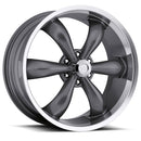 22x9.5 Vision 142 Legend 5/6 Gun Metal Machined Lip 6x139.7 ET30 CB106.2