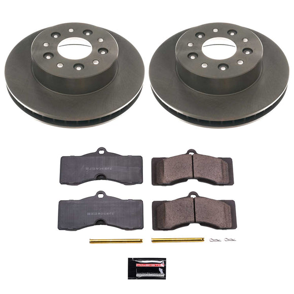 PowerStop OE Stock Replacement Low-Dust Ceramic Brake Pad and Rotor Kit