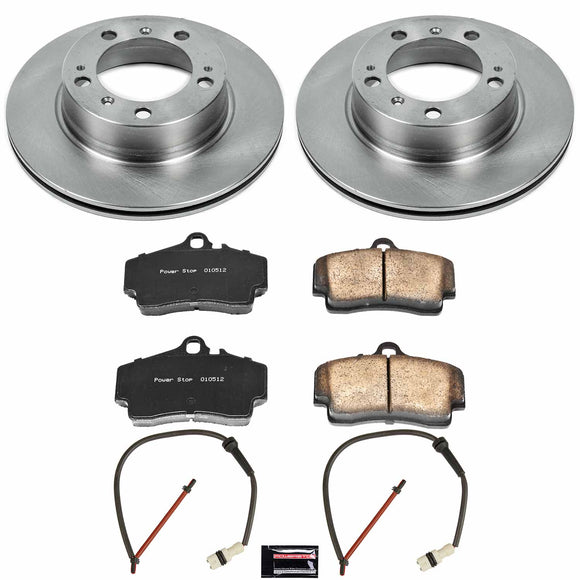 PowerStop OE Stock Replacement Low-Dust Ceramic Brake Pad and Rotor Kit