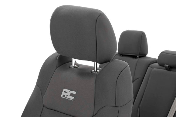 Rough Country Seat Covers with Console Cover Front and Rear For Toyota Tundra 14-21