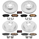 PowerStop Genuine Geomet Coated Rotor and Low-Dust Ceramic Brake Pad Kit