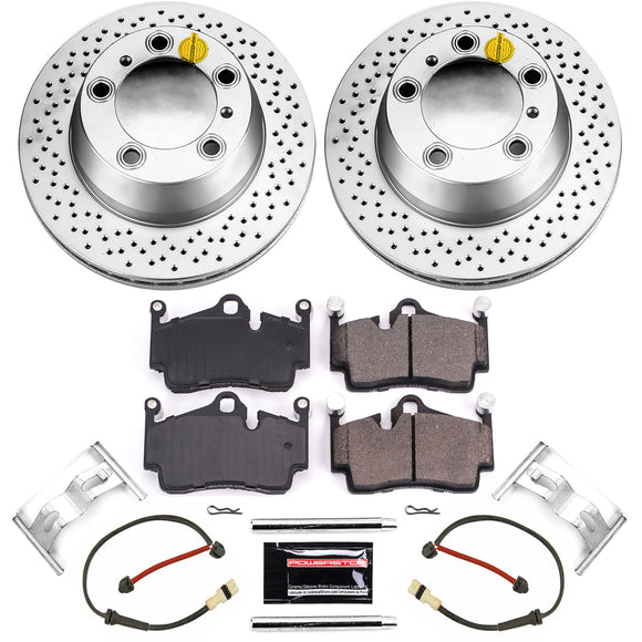 PowerStop Genuine Geomet Coated Rotor and Carbon-Fiber Ceramic Brake Pad Kit