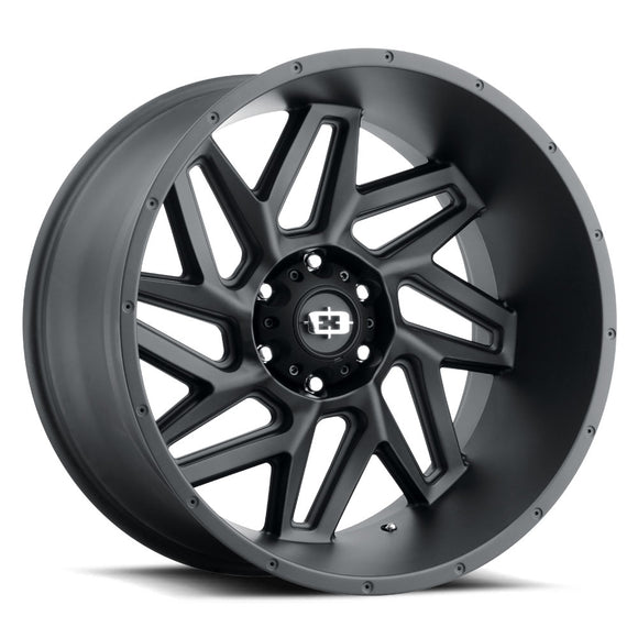 22x10 Vision 361 Spyder Satin Black Wheel 8x180 ET-19 CB124.2