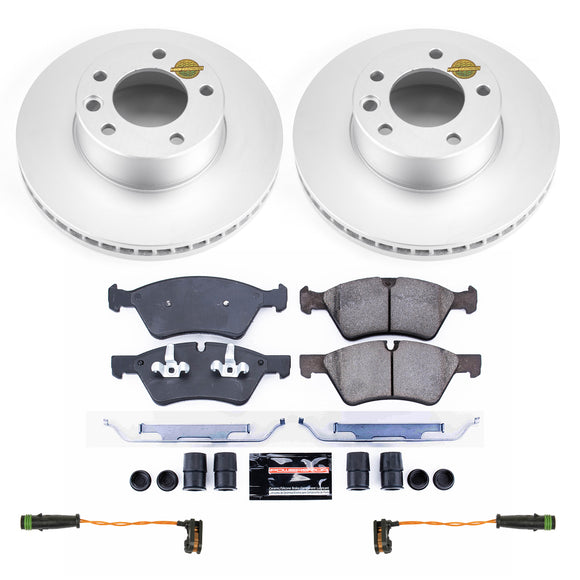 PowerStop Genuine Geomet Coated Rotor and Carbon-Fiber Ceramic Brake Pad Kit