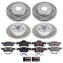 PowerStop Semi-Coated Rotor and Low-Dust Ceramic Brake Pad Kit