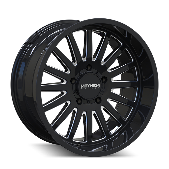 20x9 Mayhem Utopia Gloss Black Milled 8x170 ET18 CB125.2 Wheel Rim