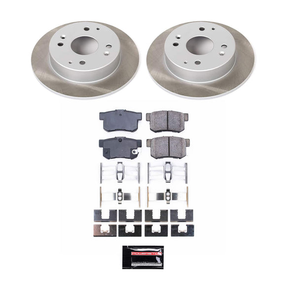 PowerStop Semi-Coated Rotor and Low-Dust Ceramic Brake Pad Kit