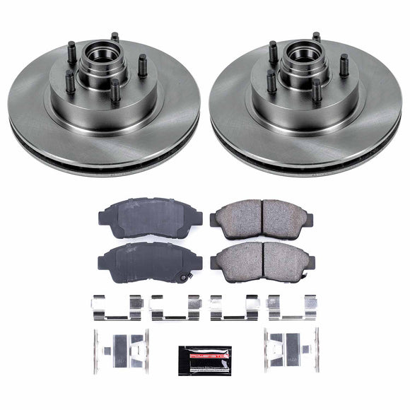 PowerStop OE Stock Replacement Low-Dust Ceramic Brake Pad and Rotor Kit