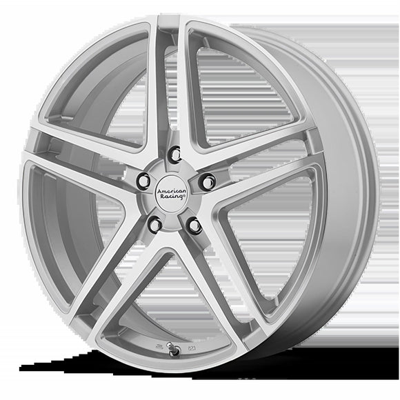 18X8 American Racing AR907 Silver w/ Machine Face Wheel/Rim 5x114.3 18-8