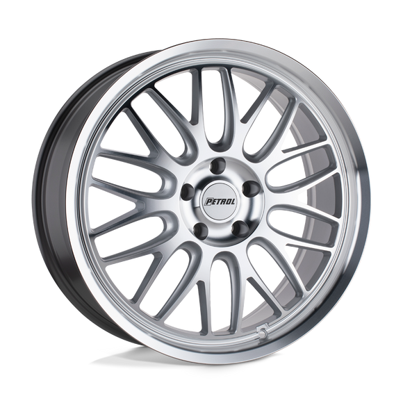 17x8 Petrol P4C Silver With Machined Face And Lip 5x120 ET35 CB76.1 Wheel Rim