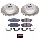 PowerStop Semi-Coated Rotor and Low-Dust Ceramic Brake Pad Kit