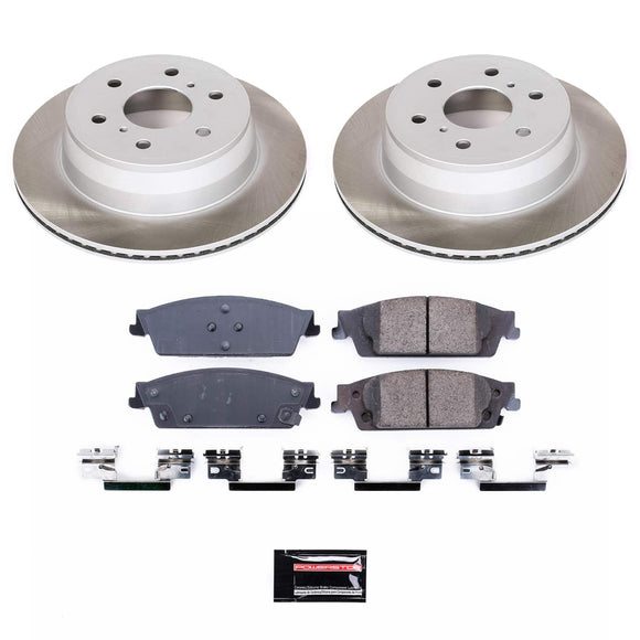 PowerStop Semi-Coated Rotor and Low-Dust Ceramic Brake Pad Kit