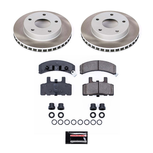 PowerStop Semi-Coated Rotor and Low-Dust Ceramic Brake Pad Kit