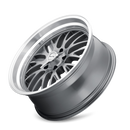 18x8 Ridler 607 Grey W/Machined Lip 5x120.65 ET0 wheel/rim