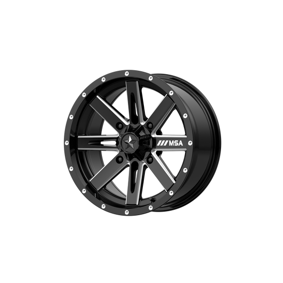 16X7 MSA Offroad Boxer Gloss Black Milled 4x156 M41-06756