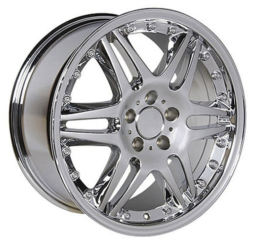 18" Replica Wheel MB09 Fits Mercedes Benz C Class Rim 18x8.5 Chrome Wheel