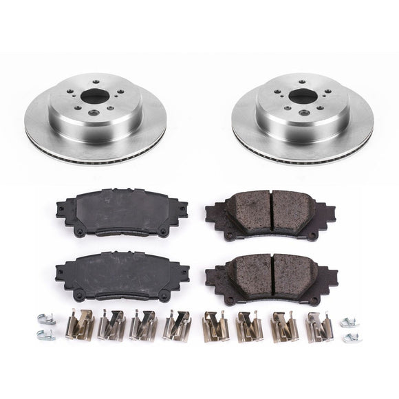 PowerStop OE Stock Replacement Low-Dust Ceramic Brake Pad and Rotor Kit