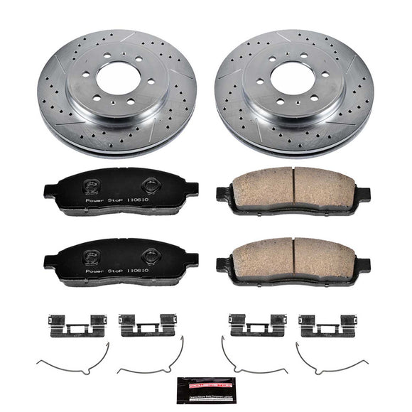 PowerStop Z23 Daily Driver Carbon-Fiber Ceramic Brake Pad and Drilled & Slotted