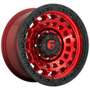 17X9 Fuel D632 Zephyr Candy Red Black Bead Ring 5X127 ET1 wheel/rim-4