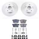 PowerStop Genuine Geomet Coated Rotor and Low-Dust Ceramic Brake Pad Kit