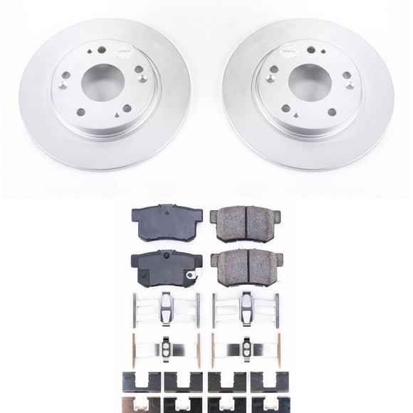 PowerStop Genuine Geomet Coated Rotor and Low-Dust Ceramic Brake Pad Kit