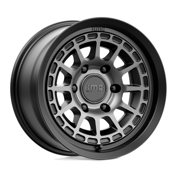 16X8 KMC KM719 CANYON Satin Black With Gray Tint 6X139.7 ET0 wheel/rim