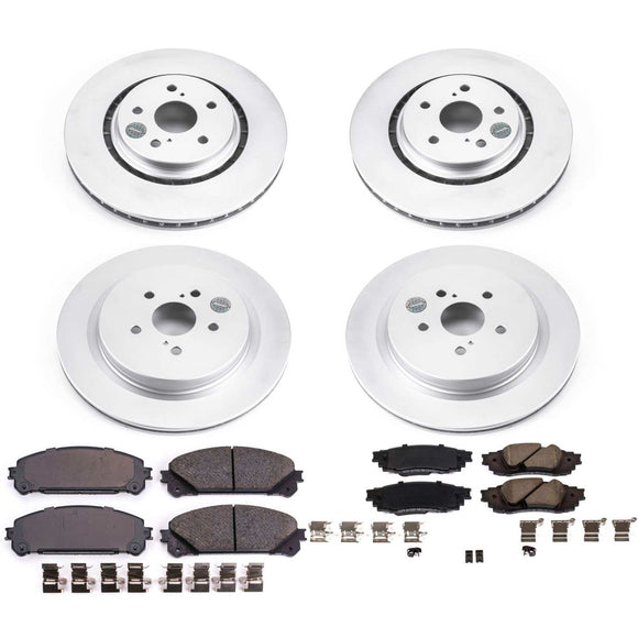 PowerStop Genuine Geomet Coated Rotor and Low-Dust Ceramic Brake Pad Kit