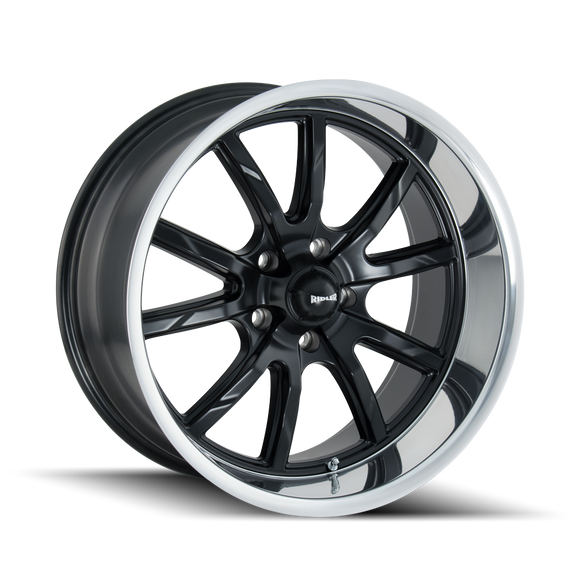 20x10 Ridler 650 Matte Black/Polished Lip Wheel/Rim 5x127 5-127 20-10 ET0