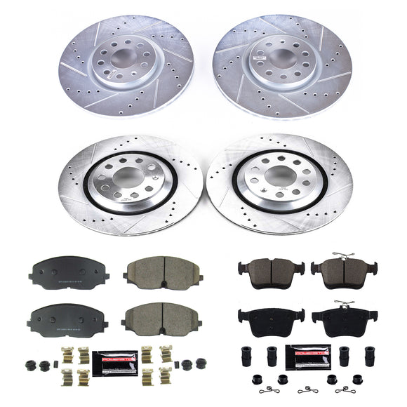 PowerStop Z23 Daily Driver Carbon-Fiber Ceramic Brake Pad and Drilled & Slotted