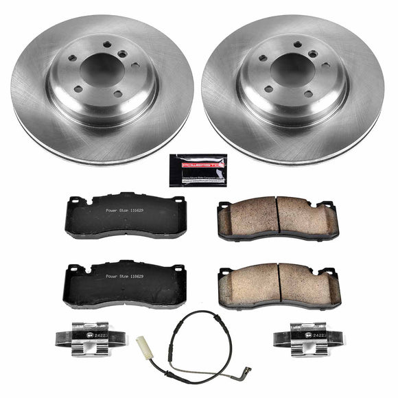 PowerStop OE Stock Replacement Low-Dust Ceramic Brake Pad and Rotor Kit