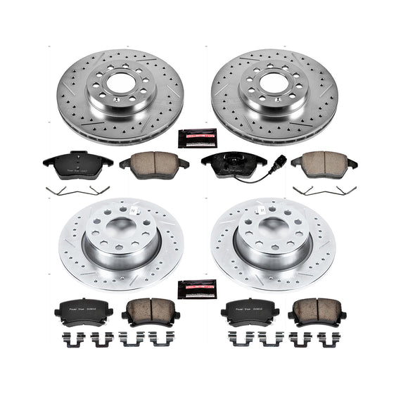 PowerStop Z23 Daily Driver Carbon-Fiber Ceramic Brake Pad and Drilled & Slotted