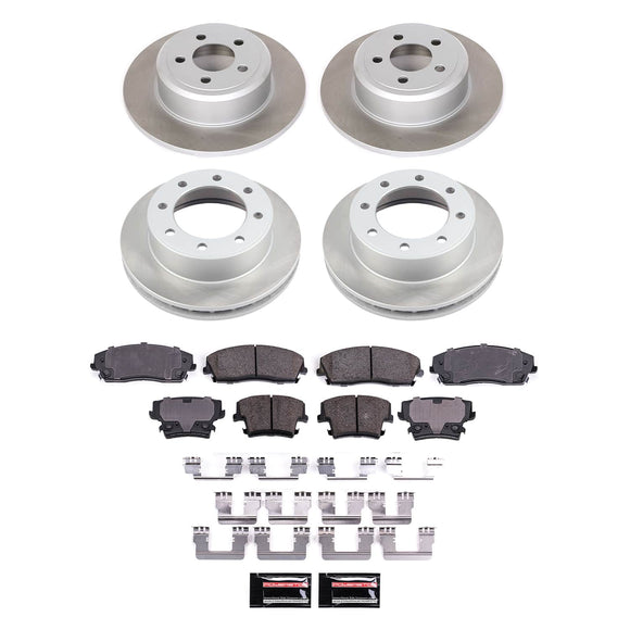 PowerStop Semi-Coated Rotor and Low-Dust Ceramic Brake Pad Kit