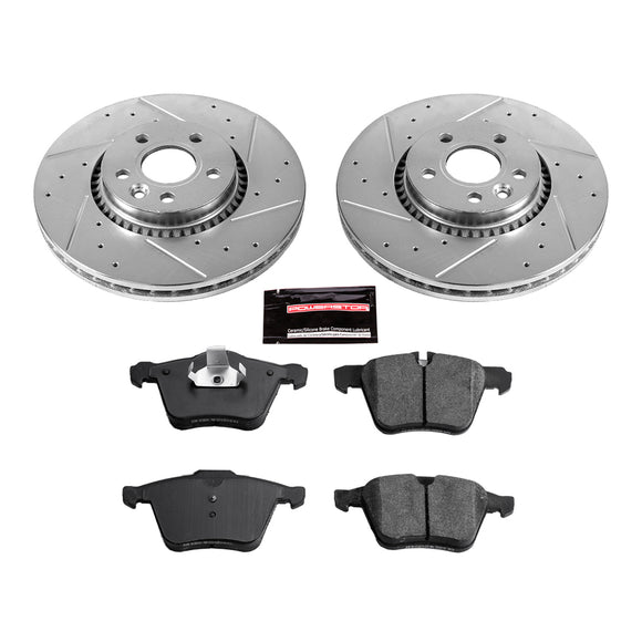 PowerStop Z23 Daily Driver Carbon-Fiber Ceramic Brake Pad and Drilled & Slotted
