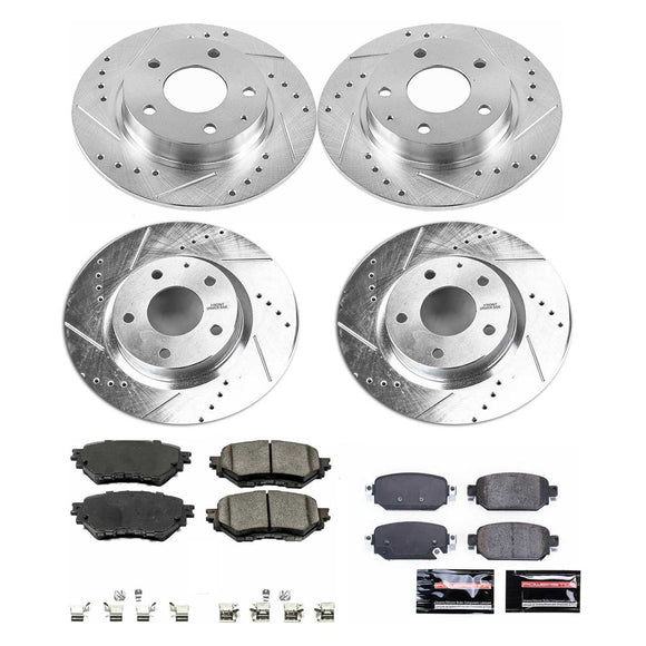 PowerStop Z23 Daily Driver Carbon-Fiber Ceramic Brake Pad and Drilled & Slotted