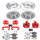 PowerStop Z26 Street Performance Ceramic Brake Pad, Drilled Slotted Rotor, and C