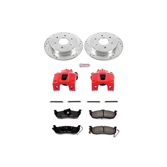 PowerStop Z23 Daily Driver Carbon-Fiber Ceramic Pads Drilled & Slotted Rotor & C