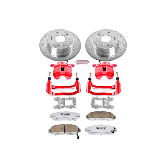 PowerStop Z26 Street Performance Ceramic Brake Pad, Drilled Slotted Rotor, and C