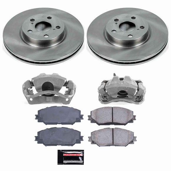 PowerStop OE Stock Replacement Low-Dust Ceramic Brake Pad, Rotor and Caliper Kit