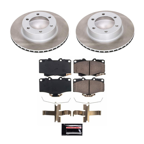 PowerStop Semi-Coated Rotor and Low-Dust Ceramic Brake Pad Kit