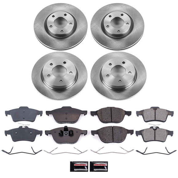 PowerStop OE Stock Replacement Low-Dust Ceramic Brake Pad and Rotor Kit