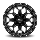 22x10 Hardrock Indestructible Black/Milled 5x127/139.7 ET-25 wheel/rim