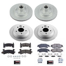 PowerStop Genuine Geomet Coated Rotor and Low-Dust Ceramic Brake Pad Kit