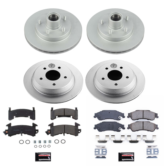 PowerStop Genuine Geomet Coated Rotor and Low-Dust Ceramic Brake Pad Kit