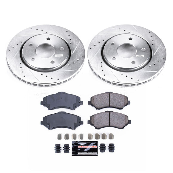 PowerStop Z23 Daily Driver Carbon-Fiber Ceramic Brake Pad and Drilled & Slotted