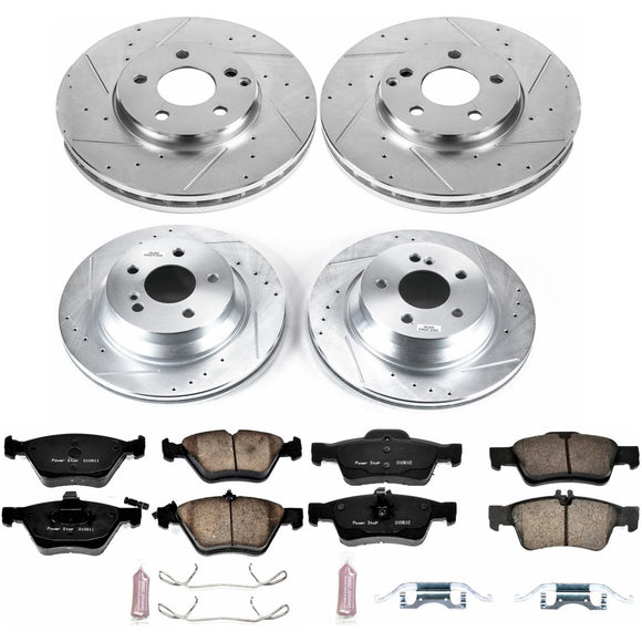 PowerStop Z23 Daily Driver Carbon-Fiber Ceramic Brake Pad and Drilled & Slotted