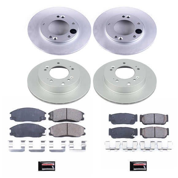 PowerStop Genuine Geomet Coated Rotor and Low-Dust Ceramic Brake Pad Kit