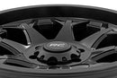 20x9 Rough Country 80 Series Semi Gloss Black Wheel 6x5.5 ET0 CB
