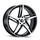 17x8 Kraze KR195 Milano Gloss Black Machined 5x112 ET38 Wheel Rim