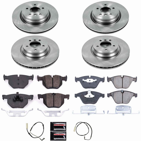 PowerStop OE Stock Replacement Low-Dust Ceramic Brake Pad and Rotor Kit